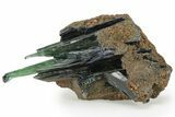 Gemmy, Emerald-Green Vivianite Crystal Cluster - Brazil #218184-3